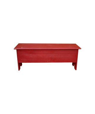 Wooden Storage Bench, Red