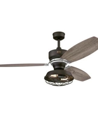 54 Inch Ceiling Fan Light Kit Oil Rubbed Bronze Finish Driftwood Blade Finish