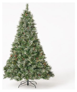 7-foot Cashmere Pine Pre-Lit LED Artificial Christmas Tree, Clear Led