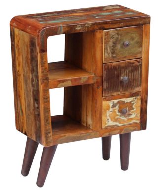vidaXL Solid Reclaimed Wood Sideboard Side Bedside Table Nightstand 3 Drawers