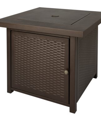 Waitling Square LPG Fire Pit, Mocha