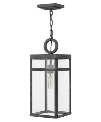 1 Light Medium Outdoor Hanging Lantern in Transitional Style - 7.5 Inches Wide