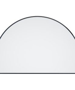 32"Hx48"W Arch Shape Stainless Steel Framed Mirror, Black