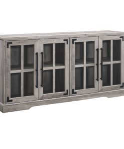 58" Farmhouse 4, Door TV Console, Gray Wash