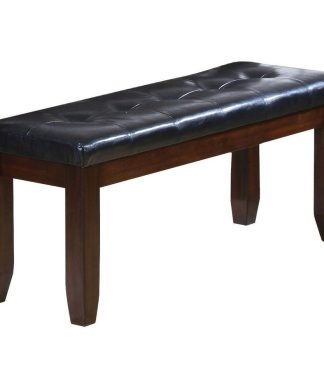 48"x17"x20" Black and Espresso Elegant Bench