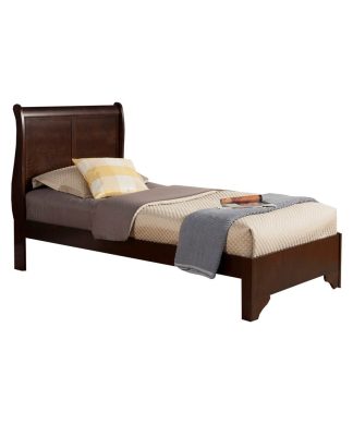 West Haven Twin Low Footboard Sleigh Bed, Cappuccino