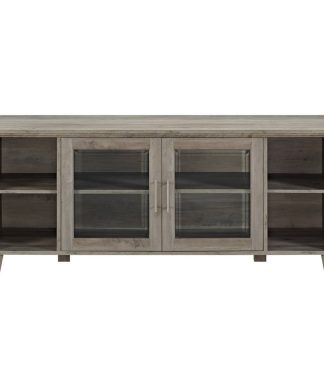 58" Columbus TV Stand With Middle Doors, Gray Wash