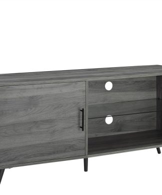 52" Modern Farmhouse TV Stand, Slate Gray