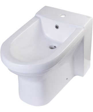 White Ceramic Bathroom Bidet With Elongated Seat