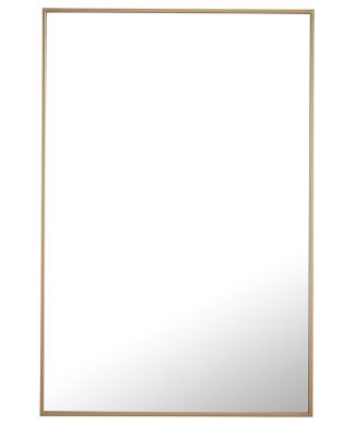 28"x42" Rectangle Metal Frame Mirror, Brass