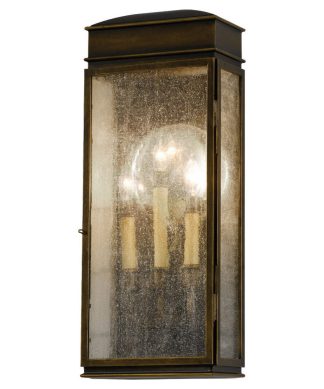 Whitaker 3 Light Outdoor Wall Light, Astral Bronze