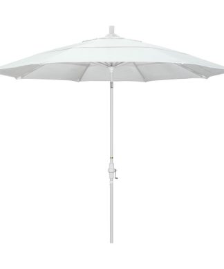 11' Aluminum Umbrella Collar Tilt Matted White, Olefin, White