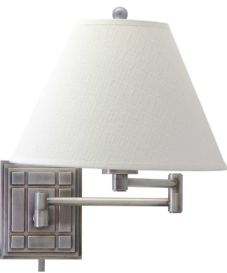 Wall Swing Arm Lamp in Antique Silver