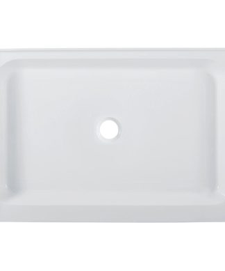 Voltaire 48 x 32 Acrylic White, Single-Threshold, Center Drain, Shower Base