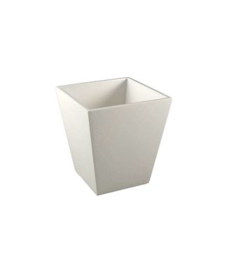 White Lacquer Waste Basket