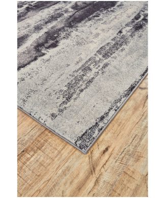 Weave & Wander Milania Watercolor Effect Rug, Asphalt, 8'x11'