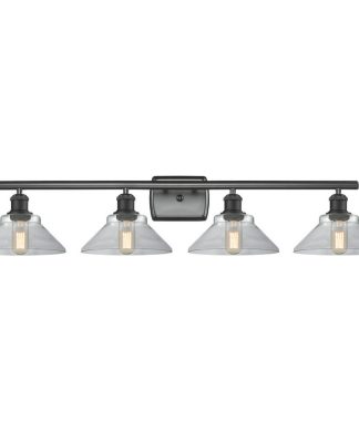 4-Light Orwell 36" Bath Fixture, Matte Black