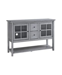 52" Wood Console Table Buffet TV Stand, Antique Gray