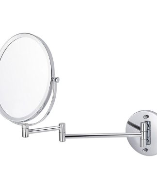 16.95-in. W Oval Stainless Steel Wall Mount Magnifying Mirror In Chrome Color