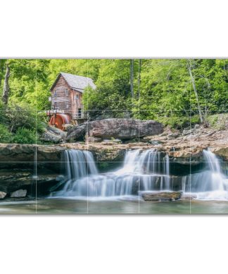 Waterfalls Ceramic Tile Wall Mural HZ501117-53M. 30" x 18"