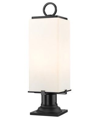 Z-LITE 593PHMR-533PM-BK 2 Light Outdoor Pier Mounted Fixture, Black