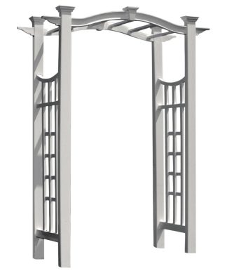 49"x24"x93.75" Florence Arbor, White