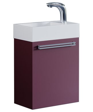 Yorkey 18" Single Bathroom Vanity Set, Red