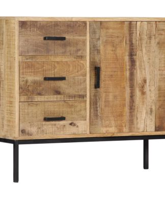 vidaXL Sideboard 34.6"x11.8"x27.9" Solid Mango Wood