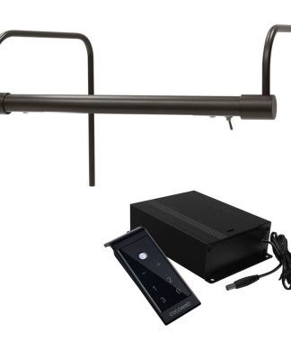 12" Slim Line Frame Light, Mahogany Bronze With Hard Wire Kit and Remote