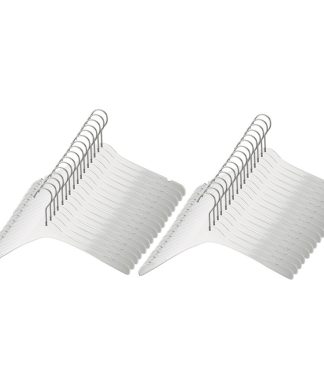 YBM Home Quality Acrylic clear Hangers, 4100-01, Silver, 32