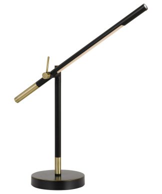 10W Integrated LED Dimmer Desk lamp with Adjustable Height, Black