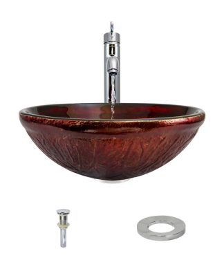 618 Vessel Sink, Chrome, 718 Vessel Faucet