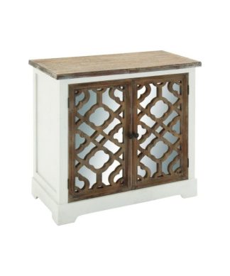 White Wood Farmhouse Cabinet 31" x 16" x 13"