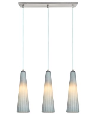 61057 Adjustable 3-Light Hanging Pendant Ceiling Light, Satin Nickel