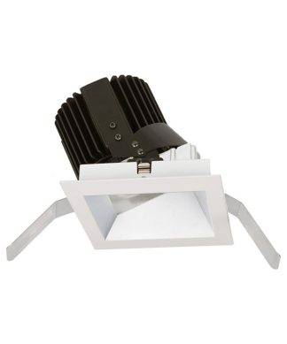 Volta 4.5" LED Square Wall Wash, Light Asymmetrical 2700K Warm White, Haze White