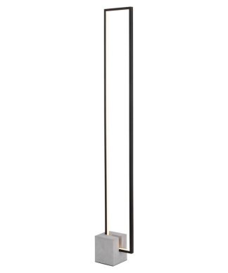 34W LED Floor Lamp Black With Concrete Base