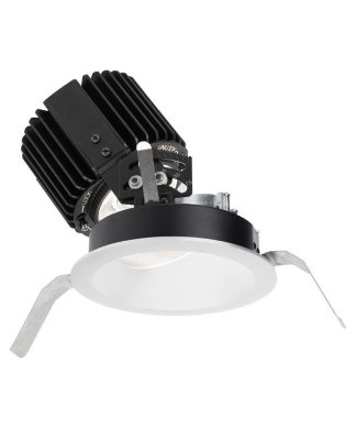 Volta 4.5" LED Round Adjustable, Light Flood 45 2700K Warm White 90CRI, White