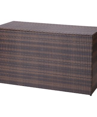 Wicker 154 Gallon Patio Storage Chest, Brown