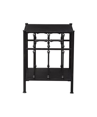 Vintage Series Metal Open Night Stand - Black