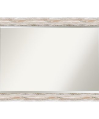 Wall Mirror Extra Large, Alexandria White wash, Outer Size 41x29