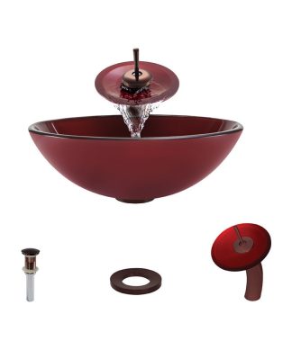 641 Vessel SinkAntique Bronze, Oil Rubbed Bronze, Waterfall Faucet