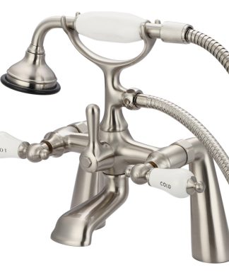 7 Inch Spread Deck Mount Tub Faucet With Handheld Shower
