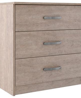 3 Drawer Wooden Frame Chest with Sled Base, Beige
