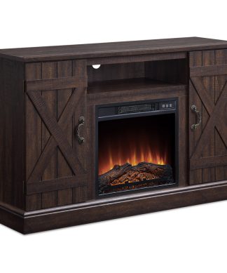 47" TV Stand Entertainment Center For TV's With Electric Fireplace, Espresso