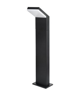 32" Modern 9.5-Watt Integrated LED Outdoor Bollard, Matte Black