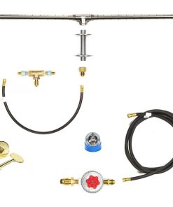 122" 3-Piece Trough Burner and Complete Deluxe Propane Fire Pit Kit