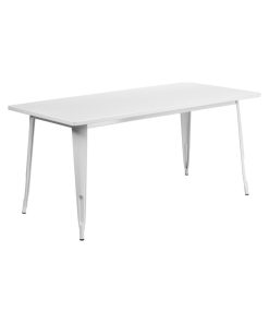 31.5x63 White Metal Table