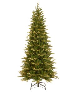 7 1/2' Feel Real Glen Ridge Spruce Slim Tree, 600-Light Clear Power Connect