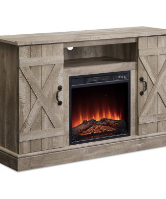 47" TV Stand Entertainment Center For TV's With Electric Fireplace,Ashland Pine