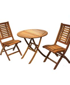 3-Piece Eucalyptus Folding Bistro Set